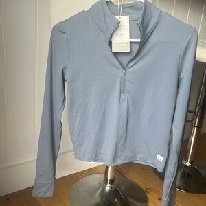 Vuori Studio Half Zip - Light Azure - Small